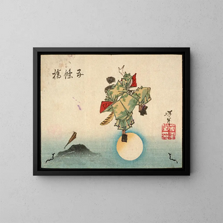 Tsukioka Yoshitoshi - Ushiwakamaru at Goj Bridge.webp