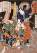 Wadatsu Ry Tar Masatatsu med drake och angripare - Tsukioka Yoshitoshi — vy av konstverket