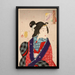 att möta någon, en kurtisan från Kaei-perioden 1848-1853 - Tsukioka Yoshitoshi — inramlat konstverk på väggen