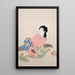 Fille Miyuki - Uemura Shōen — inramlat konstverk på väggen