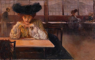 Ulisse Caputo - A Young Woman in a Coffee House.webp
