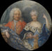 Ulrika Eleonora la Jeune 1688-1741 Drottning av Sverige Frédéric I 1676-1751 Greve av Hesse-Kassel Kung av Sverige - Niklas Lafrensen — vy av konstverket