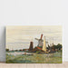 Reproduktion av målningen Un Moulin à Zaandam av Claude Monet