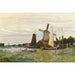 Reproduktion av målningen Un Moulin à Zaandam av Claude Monet