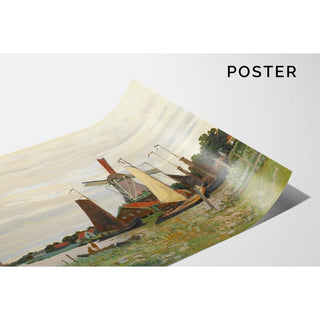 Un Moulin à Zaandam de Claude Monet | Reproduction Tableau Décoration murale affiche copie