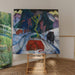 Reproduktion av målningen En röd bison på vintern - Franz Marc
