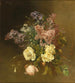 En bukett blommor med syren och rosor - Josefine Swoboda — vy av konstverket