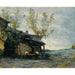 Reproduktion av målningen En café vid Vaugirard av Jean-Baptiste Camille Corot