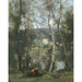 Reproduktion av målningen av en kvinna som samlar ved i Ville-d'Avray - Jean-Baptiste Camille Corot