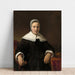 Reproduktion av målningen En kvinna som håller en ros - Rembrandt van Rijn