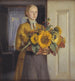 en flicka med solrosor - Michael Ancher — vy av konstverket