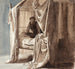En scen med skugga, studie för bilden Niels Ebbesen och Greve Gert som ställdes ut 1868 - Carl Bloch — vy av konstverket