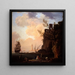 En hamnscen vid den italienska hamnen - Claude-Joseph Vernet — inramlat konstverk på väggen