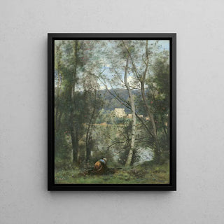 En kvinna som samlar ved i Ville-d'Avray - Jean-Baptiste Camille Corot