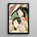 Skådespelare Ichikawa Ebiz V i Tetsugatake och Onoe Kikugor IV i Iwakawa - Utagawa Kunisada Toyokuni III — inramlat konstverk på väggen