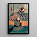 Arashi Otohachi III i Makanaibaba Okuma och Iwai Kumesabur II i Fille de Manchs Okoma - Utagawa Kunisada Toyokuni III — inramlat konstverk på väggen