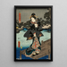 Svart - Utagawa Kunisada Toyokuni III — inramlat konstverk på väggen