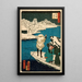 Bac de Hashiba under snön - Utagawa Kunisada Toyokuni III — inramlat konstverk på väggen
