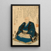 Porträtt av Hiroshige - Utagawa Kunisada Toyokuni III — inramlat konstverk på väggen