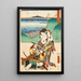 Minakuchi panoramavy av Mount Iwafuri - Utagawa Kunisada Toyokuni III — inramlat konstverk på väggen