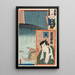 skådespelare Ichikawa Danjūrō VIII på Yokoyama no Yosaburō på bron Ryōgoku, Första gruppen av Ni-brigaden - Utagawa Kunisada Toyokuni III — inramlat konstverk på väggen