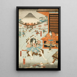 Utagawa Kunisada Toyokuni III - Night Attack of the Soga Brothers Soga no Jr Sukenari and Kga no Sabur.webp