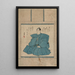 Porträtt - Utagawa Kunisada Toyokuni III — inramlat konstverk på väggen