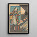 samurajkrigare med assistent - Utagawa Kunisada Toyokuni III — inramlat konstverk på väggen