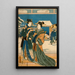 Snö - Utagawa Kunisada Toyokuni III — inramlat konstverk på väggen