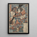 Taira no Tomomori och ankaret - Utagawa Kunisada Toyokuni III — inramlat konstverk på väggen