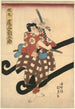 skådespelaren Ichikawa Danjūrō i rollen som Matsumaru - Utagawa Kunisada Toyokuni III — vy av konstverket