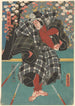 skådespelaren Ichikawa Danjūrō i rutigt kostym - Utagawa Kunisada Toyokuni III — vy av konstverket