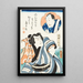 Skådespelare Nakamura Fukusuke I i Hanaregoma no Chūkichi i pjäsen Futatsu chōchō kuruwa nikki - Utagawa Kunisada Toyokuni III — inramlat konstverk på väggen