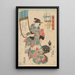 konstnären - Utagawa Kunisada Toyokuni III — inramlat konstverk på väggen