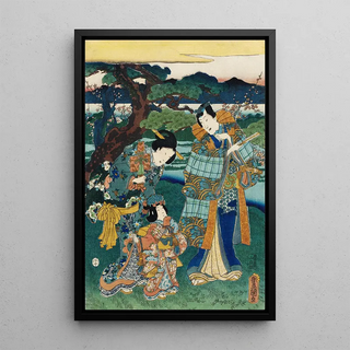 Utagawa Kunisada Toyokuni III - Viewing Plum Blossoms.webp