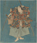 en krigare i grönt, fint blått, rött, gult och silver - Utagawa Kunisada Toyokuni III — vy av konstverket