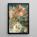 Watnai som fångar en tiger - Utagawa Kunisada Toyokuni III — inramlat konstverk på väggen