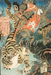 Watnai som fångar en tiger - Utagawa Kunisada Toyokuni III — vy av konstverket