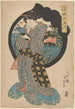 en kvinna som sminkar sig - Utagawa Kunisada Toyokuni III — vy av konstverket