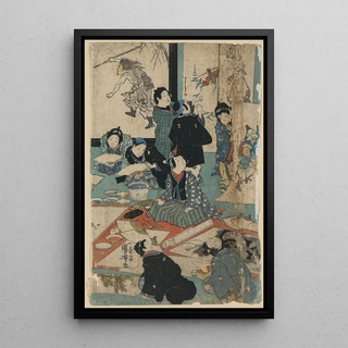 Utagawa Kuniyoshi - E o narau kodomo tachi.webp