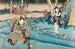 Sawamura Chjr V en Hayano Kanpei och Ichikawa Kuz II en Ono Sadakur i akt fem av pjäsen Kanadehon Chshingura - Utagawa Kuniyoshi — vy av konstverket