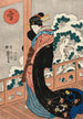 Skönhet under snön på en veranda - Utagawa Kuniyoshi — vy av konstverket