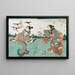 Vue de Yanagishima au printemps - Utagawa Kuniyoshi — inramlat konstverk på väggen