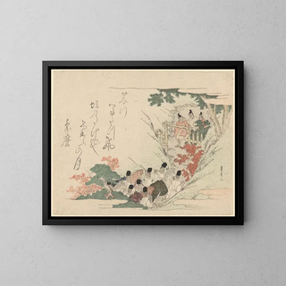 Utagawa Toyohiro - Men with Horses in Mountain Pass.webp