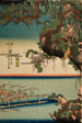 La stora striden mellan klanerna Minamoto och Taira vid Ichinotani under den andra månaden av det tredje året av Juei 1185 - Utagawa Yoshikazu — vy av konstverket