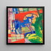Vache bleue - Franz Marc — inramlat konstverk på väggen
