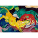 Reproduktion av målningen Vaches, rouge, vert, jaune - Franz Marc