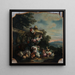 Vase de fleurs et fruits dans un paysage - Flix Boutreux — väggpresentation av konstverket