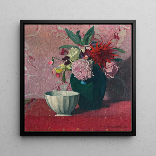 Vase vert et bol blanc - Flix Vallotton