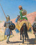 en krigare monterad i Jaipur - Vasily Vereshchagin — vy av konstverket